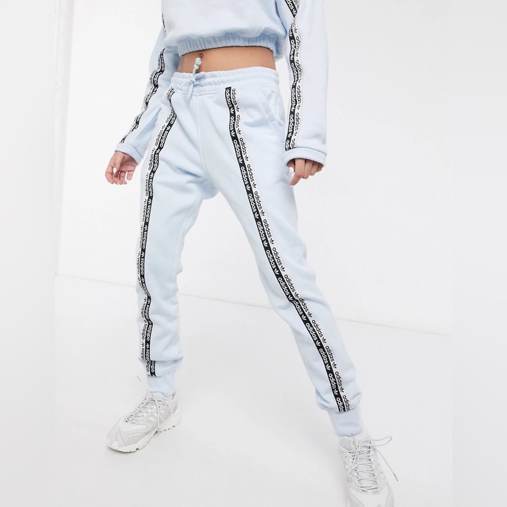 NWT Adidas Originals R.Y.V. Joggers Medium Blue Athleisure Track Pants